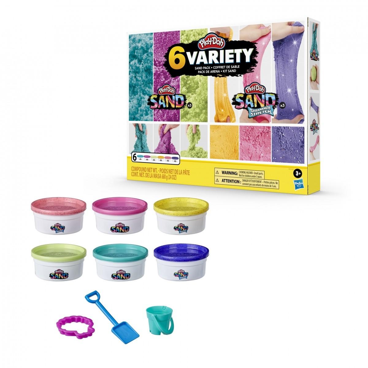 Hasbro Play-Doh kinetinio smėlio rinkinys, 6 spalvos
