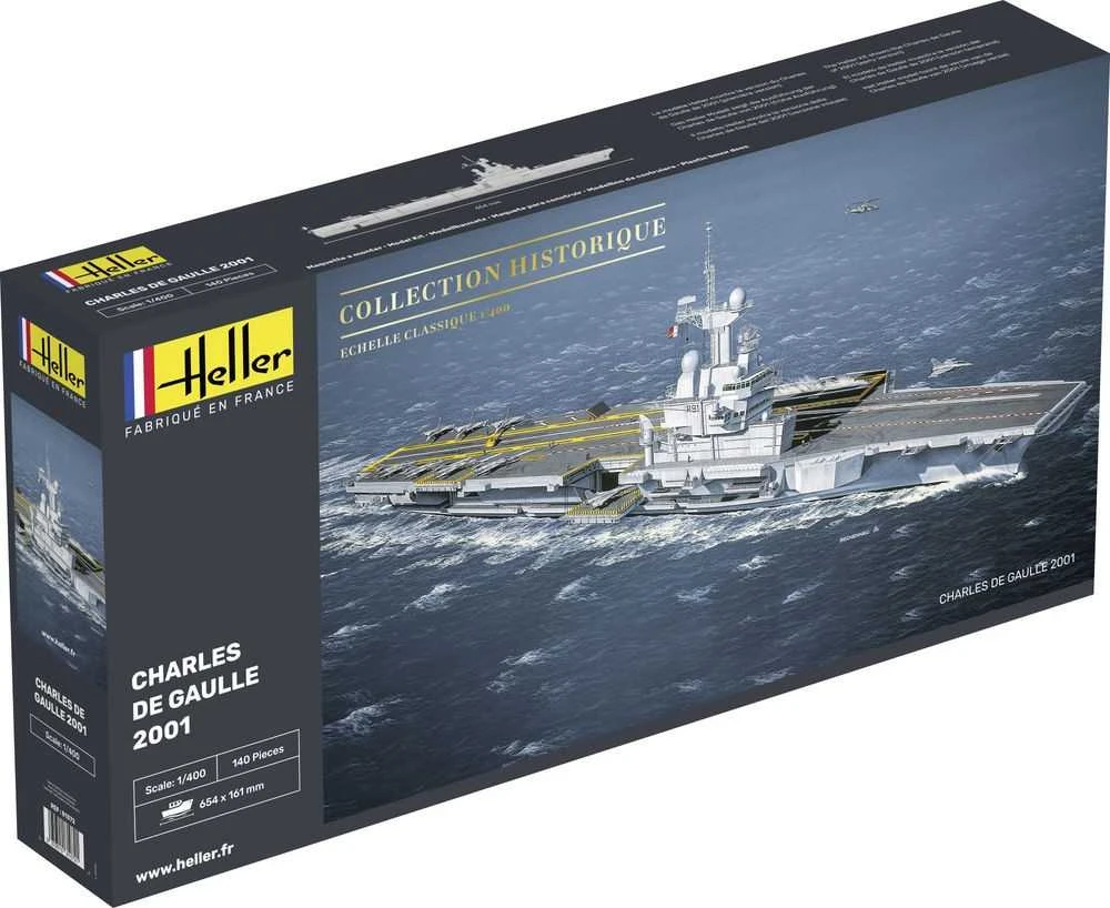 Heller lėktuvnešis Charles de Gaulle 1/400 surenkamas laivo modelis