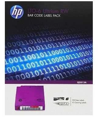 HPE LTO-6 Ultrium RW Bar Code Label Pack 1,26 cm