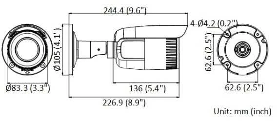 IP KAMERA DS-2CD1643G2-IZ(2,8-12MM) – 4 Mpx Hikvision