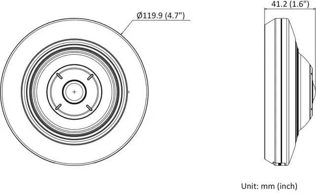 DS-2CD2955G0-ISU (1.05 mm) IP kamera „FishEye“ 5 MPx „Hikvision“