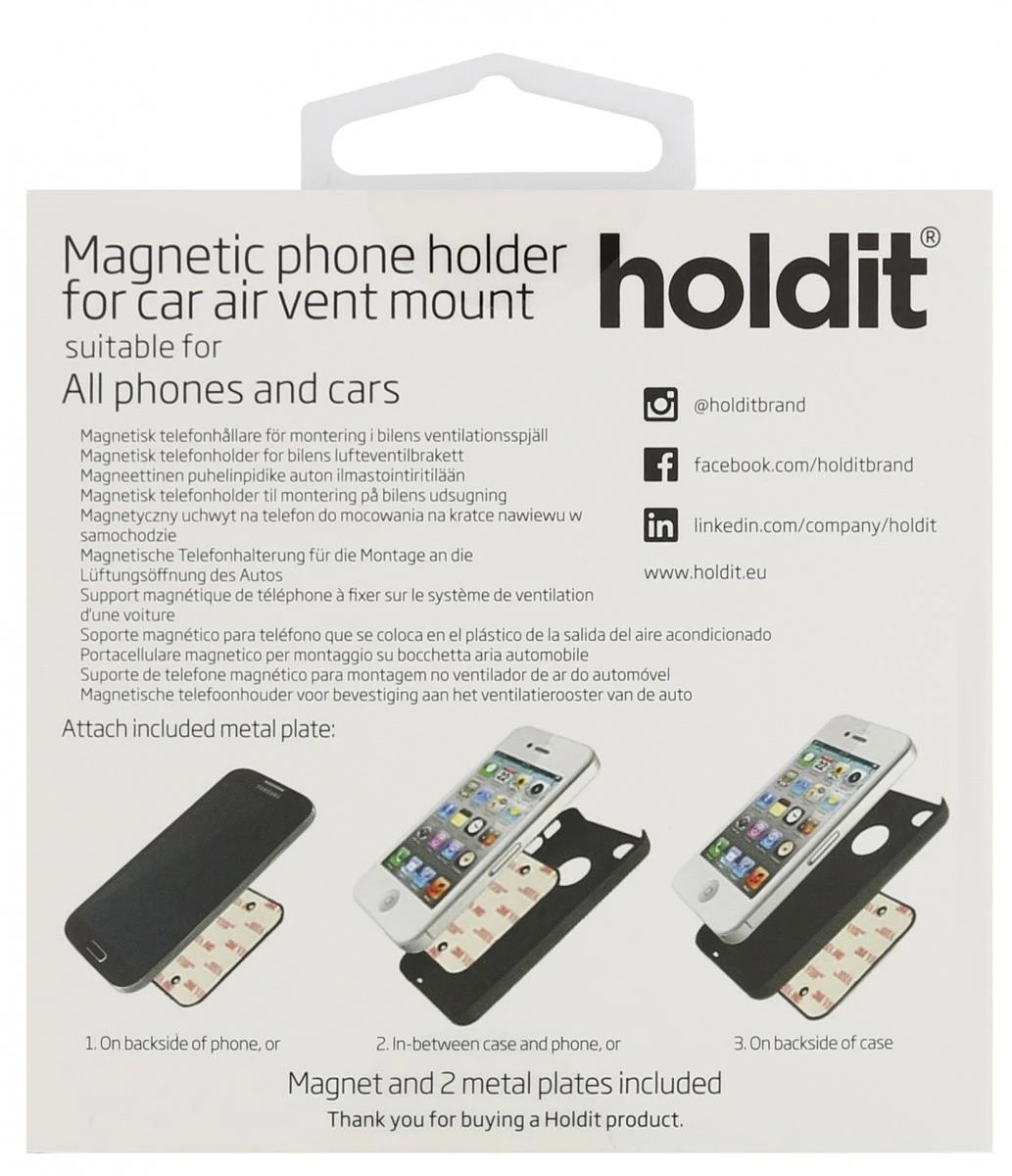 Holdit Magnetic automobilio laikiklis Mygtukas 612682