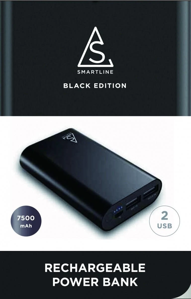 Powerbank Holdit Smartline 7500mAh Juodas