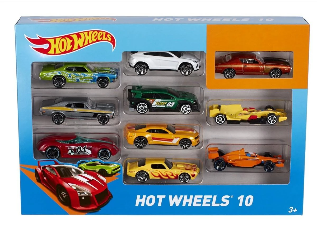 Mattel HOT WHEELS dešimties automodelių rinkinys, 54886