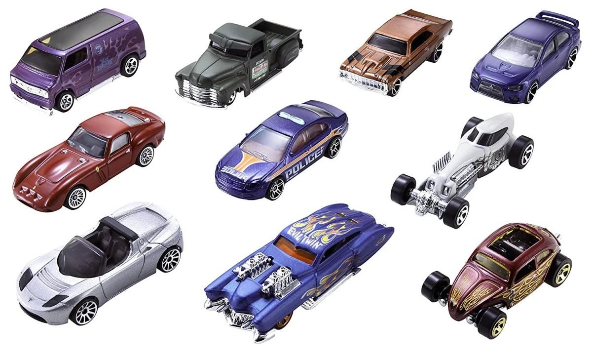 Mattel HOT WHEELS dešimties automodelių rinkinys, 54886