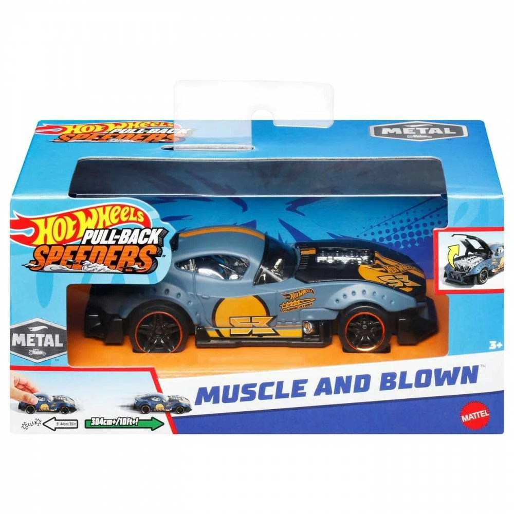 Mattel HOT WHEELS automodeliukas – Pull-Back Speeders (HPR70)
