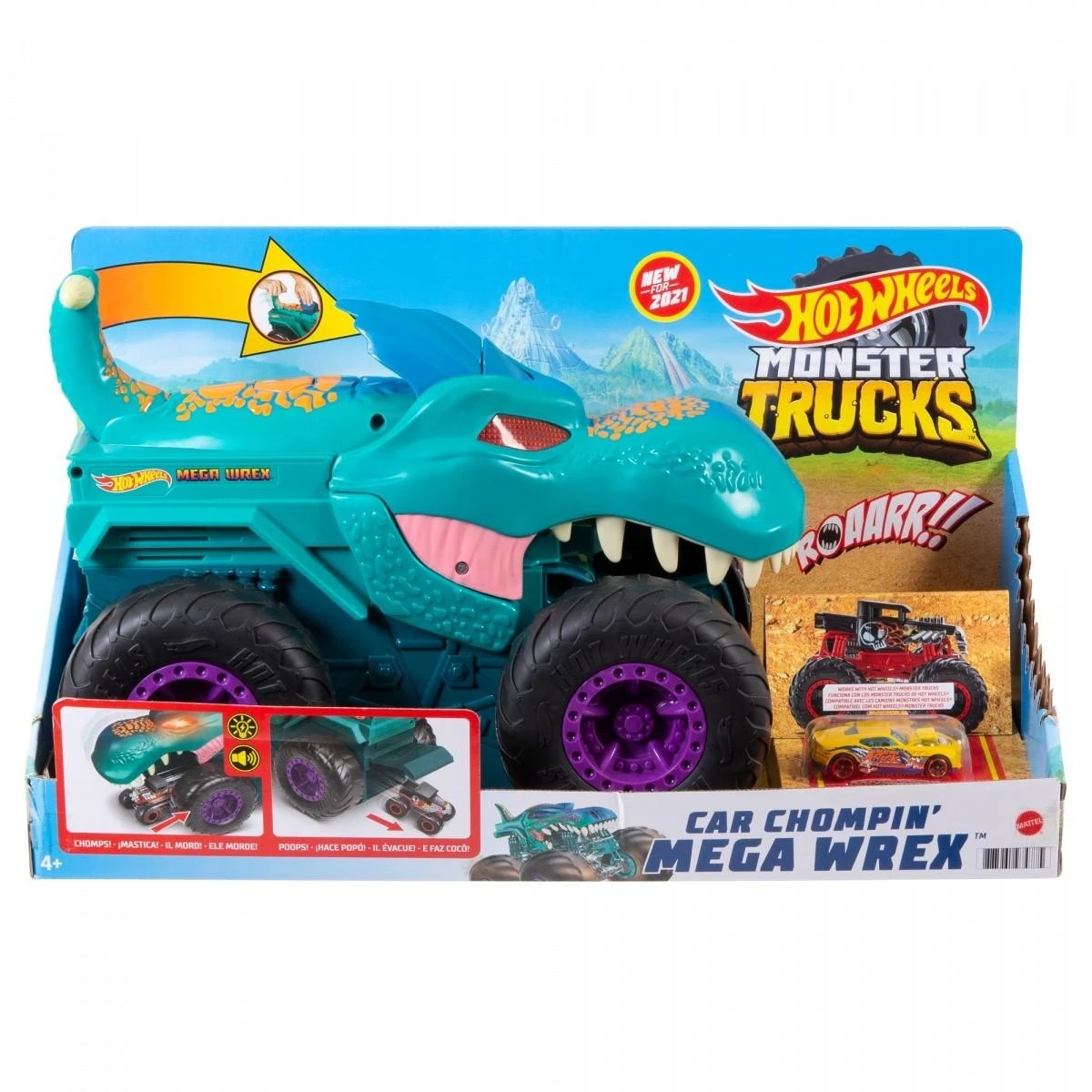 „Hot Wheels“ monstrų sunkvežimių automobilis „Chompin Mega-Wrex GYL13“