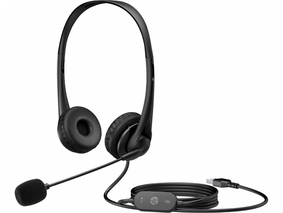 HP G2 ausinės su mikrofonu ir USB jungtimi