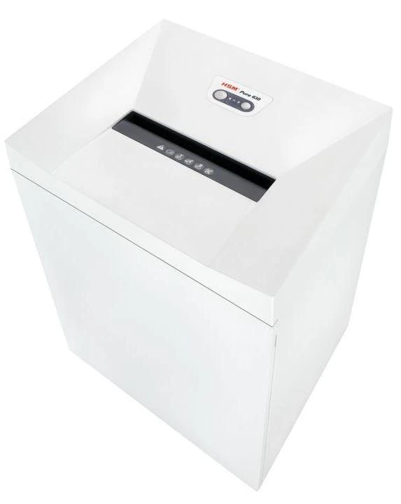 HSM Pure 630 popieriaus smulkintuvas iš viršaus