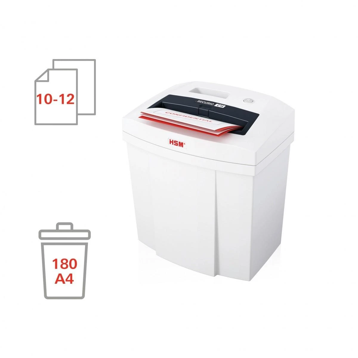 HSM 2250111 HSM Securio C14 - juostelės 3,9 mm / 10-12 lapų 80 g / 20 l šiukšliadėžė