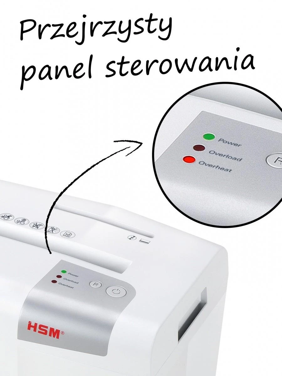 HSM 1042121 HSM „Shredstar S10“ – 6 mm juostelės / 10 lapų po 80 g / 18 l talpos dėžė / P-2