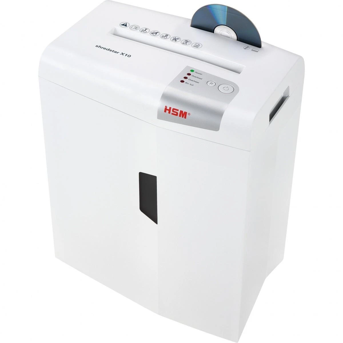 HSM 1045111 HSM „Shredstar X10“ – kryžminio kirpimo, 4,5 x 35 mm / 10 lapų, 80 g / 20 l dėžė / P-4