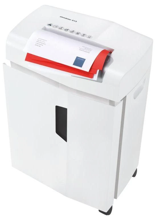 HSM Shredstar X13 popieriaus smulkintuvas su dokumentais