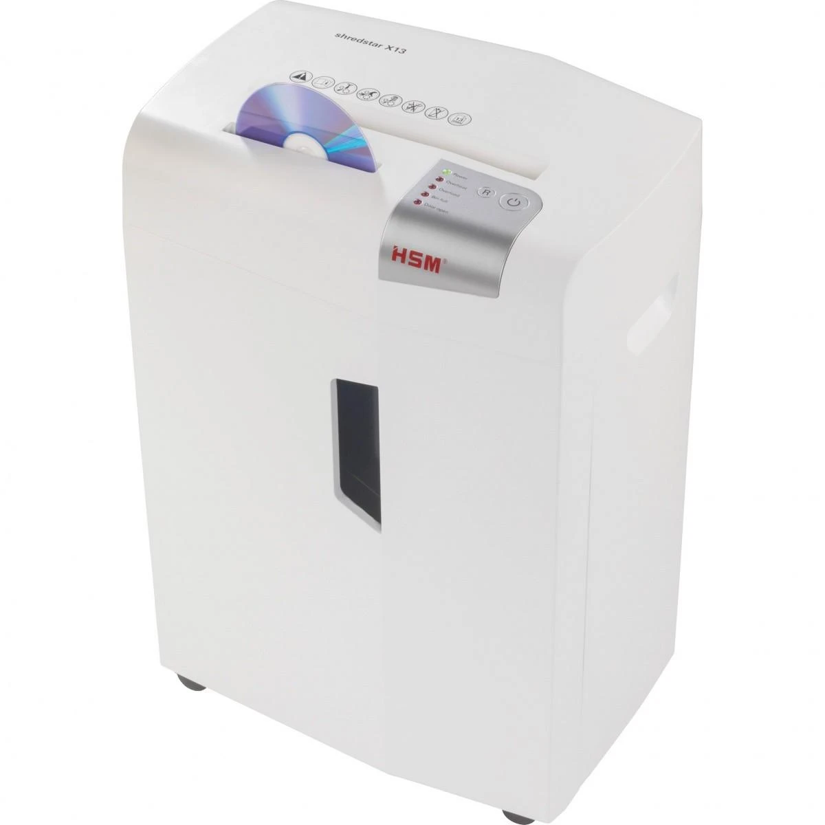 HSM 1057121 HSM Shredstar X13 - skersinis pjūvis 4,0x37mm / 13 lapų 80 g / 23 l šiukšliadėžė / P-4