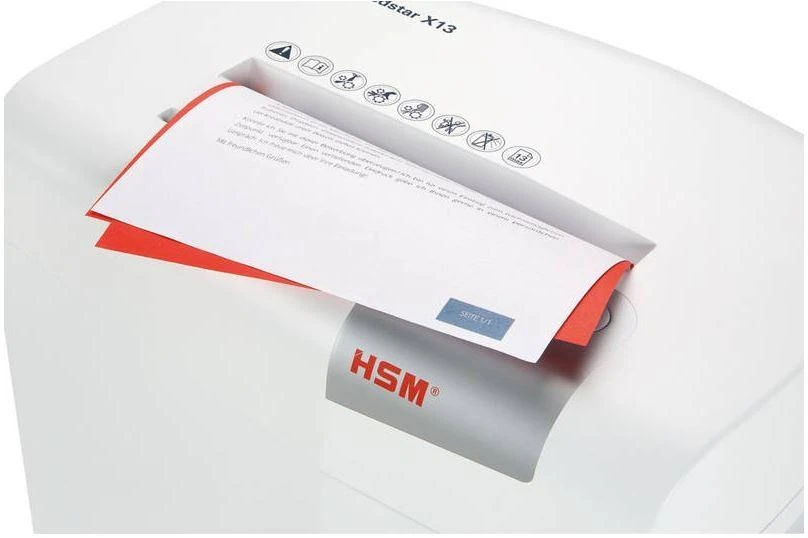 HSM 1057121 HSM Shredstar X13 - skersinis pjūvis 4,0x37mm / 13 lapų 80 g / 23 l šiukšliadėžė / P-4
