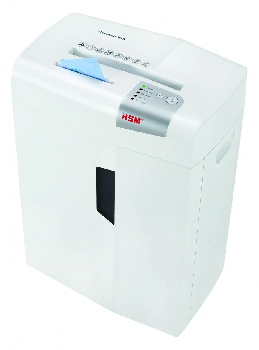 HSM 1030121 HSM Shredstar X15 - skersinis pjovimas 4,0x37 mm / 13 lapų 80 g / 26 l šiukšliadėžė / P-4