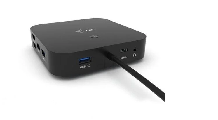 I-TEC USB-C Dviguba Ekrano MST prijungimo stotis 2x DP 1x GLAN 3x USB 3.1 2x USB 2.0 1x USB-C-Data 1x Audio / Mic Jack be maitinimo adapterio