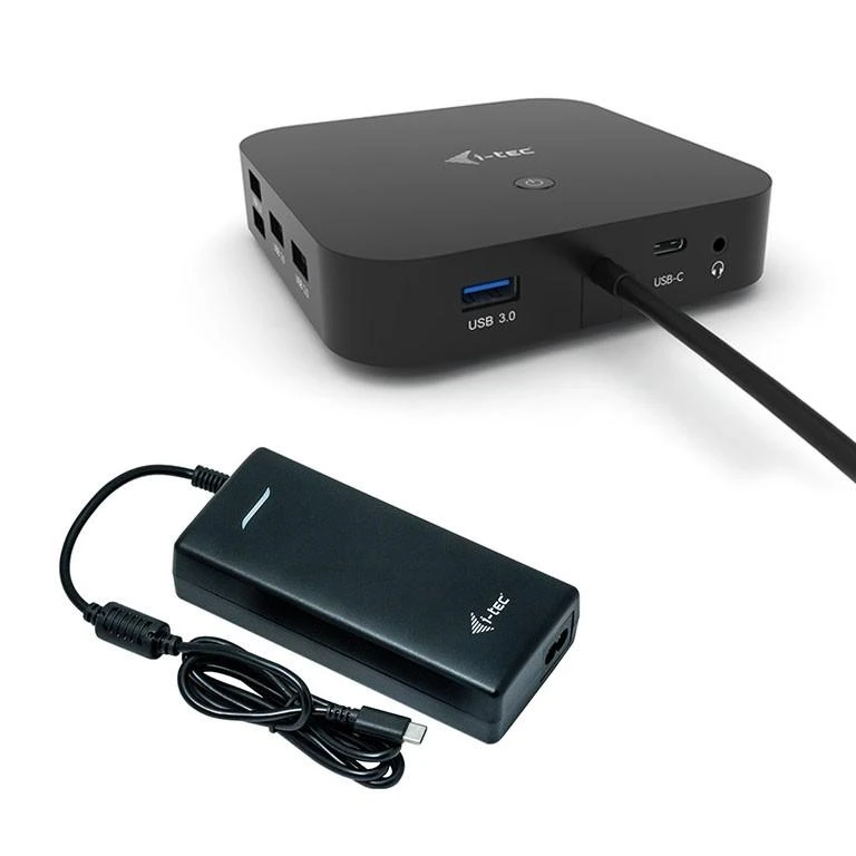 I-TEC USB-C Dviguba Ekrano MST prijungimo stotis 2x DP 1x GLAN 3x USB 3.1 2x USB 2.0 1x USB-C-Data 1x Audio / Mic Jack be maitinimo adapterio