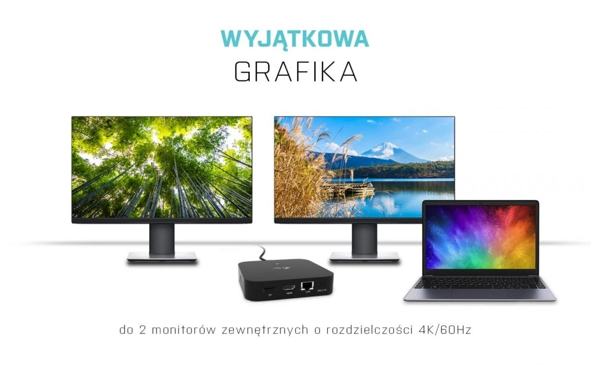 I-TEC USB-C Dual Ekranas MST DS 1x DP 1x HDMI 1xGLAN 3xUSB 3.0 2xUSB 2.0 1xUSB-C-Datei 1xGarso / mikrofono lizdas 1x100W USB-C PD + įkroviklis 112W