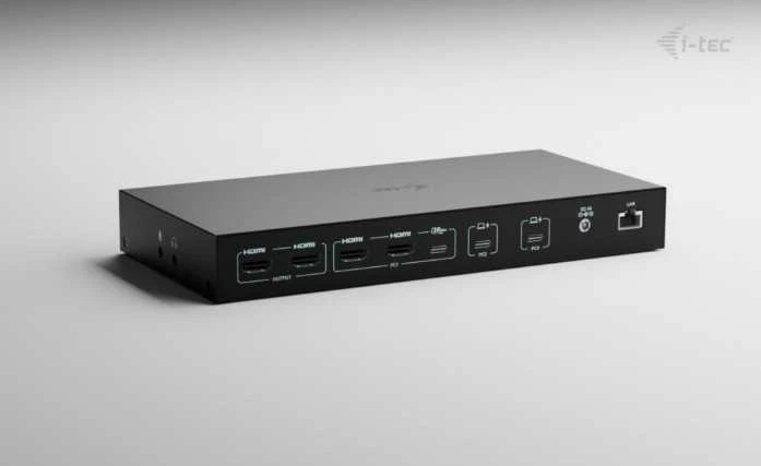 „I-tec USB-C KVM Dock PRO 3“ 3 pagrindiniams kompiuteriams