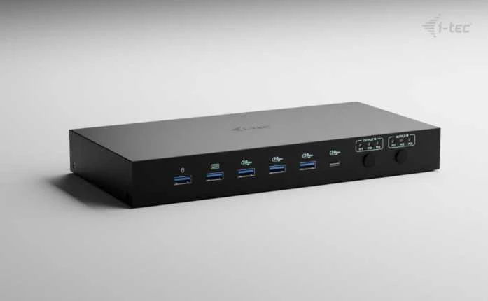 „I-tec USB-C KVM Dock PRO 3“ 3 pagrindiniams kompiuteriams