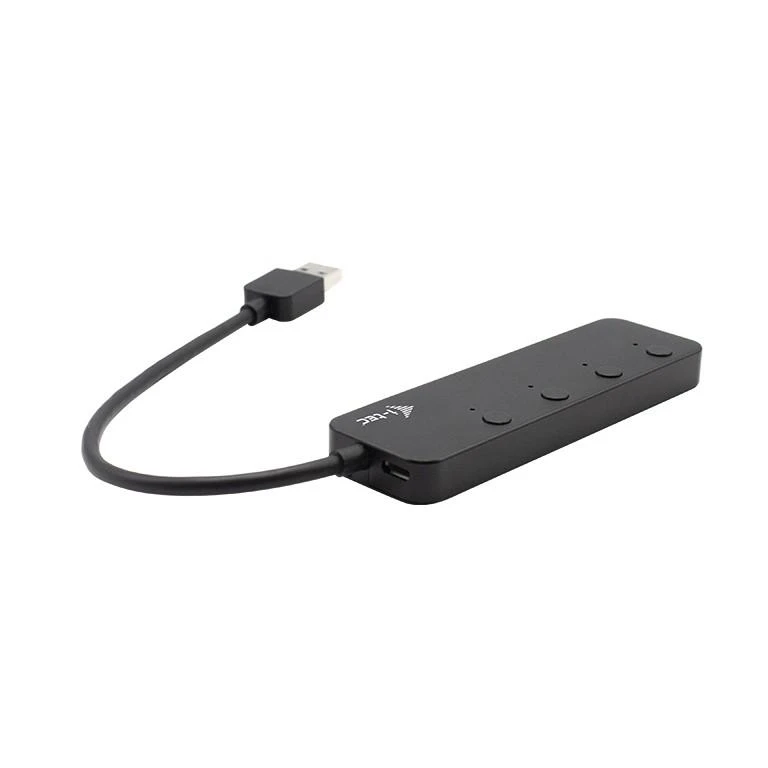 I-TEC USB 3.0 metalinis HUB 4 prievadas su atskirais įjungimo/išjungimo jungikliais 4x USB 3.0 prievadas su greito įkrovimo palaikymu BC 1.2