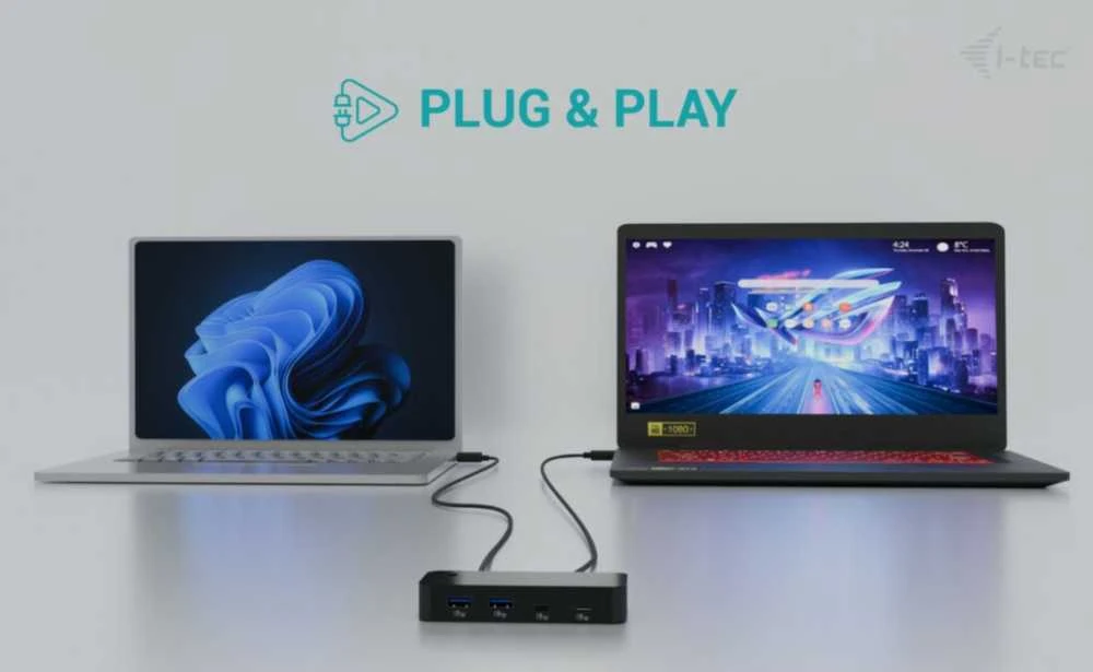 I-tec USB-C/USB-A Universalus KVM HUB 2x USB-C (5Gbps) + 2x USB-A 3.0 (5Gbps) USB-C Maitinimas 5V/3A-15W max (2x kabeliai 100cm)