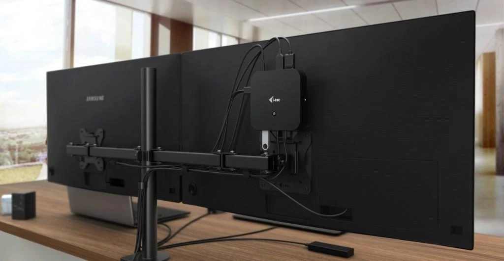I-TEC USB-C Dual Ekranas MST DS 1x DP 1x HDMI 1x GLAN 3x USB 3.0 2xUSB 2.0 1xUSB-C-Datei 1xGarso / mikrofono lizdas 1x65W USB-C PD + įkroviklis 77W
