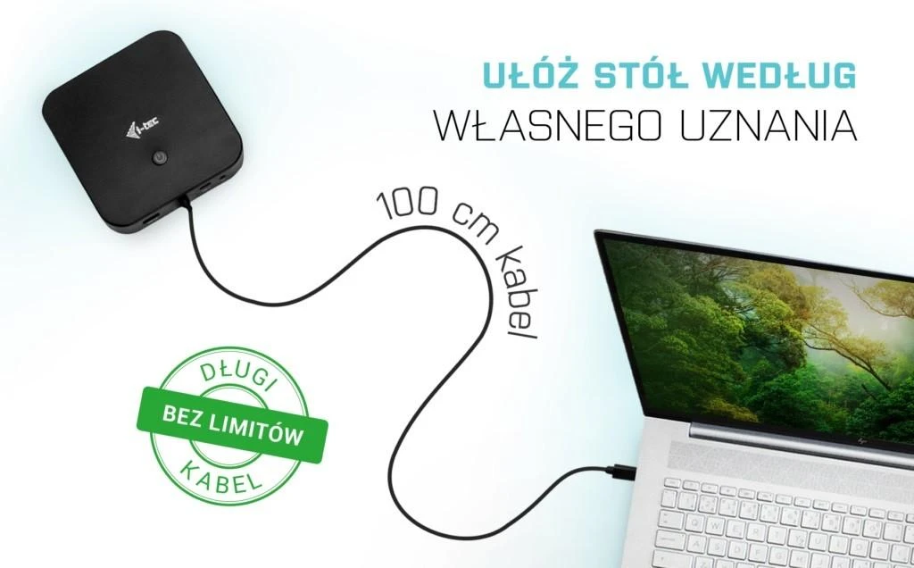 I-TEC USB-C Dual Ekranas MST DS 1x DP 1x HDMI 1x GLAN 3x USB 3.0 2xUSB 2.0 1xUSB-C-Datei 1xGarso / mikrofono lizdas 1x65W USB-C PD + įkroviklis 77W