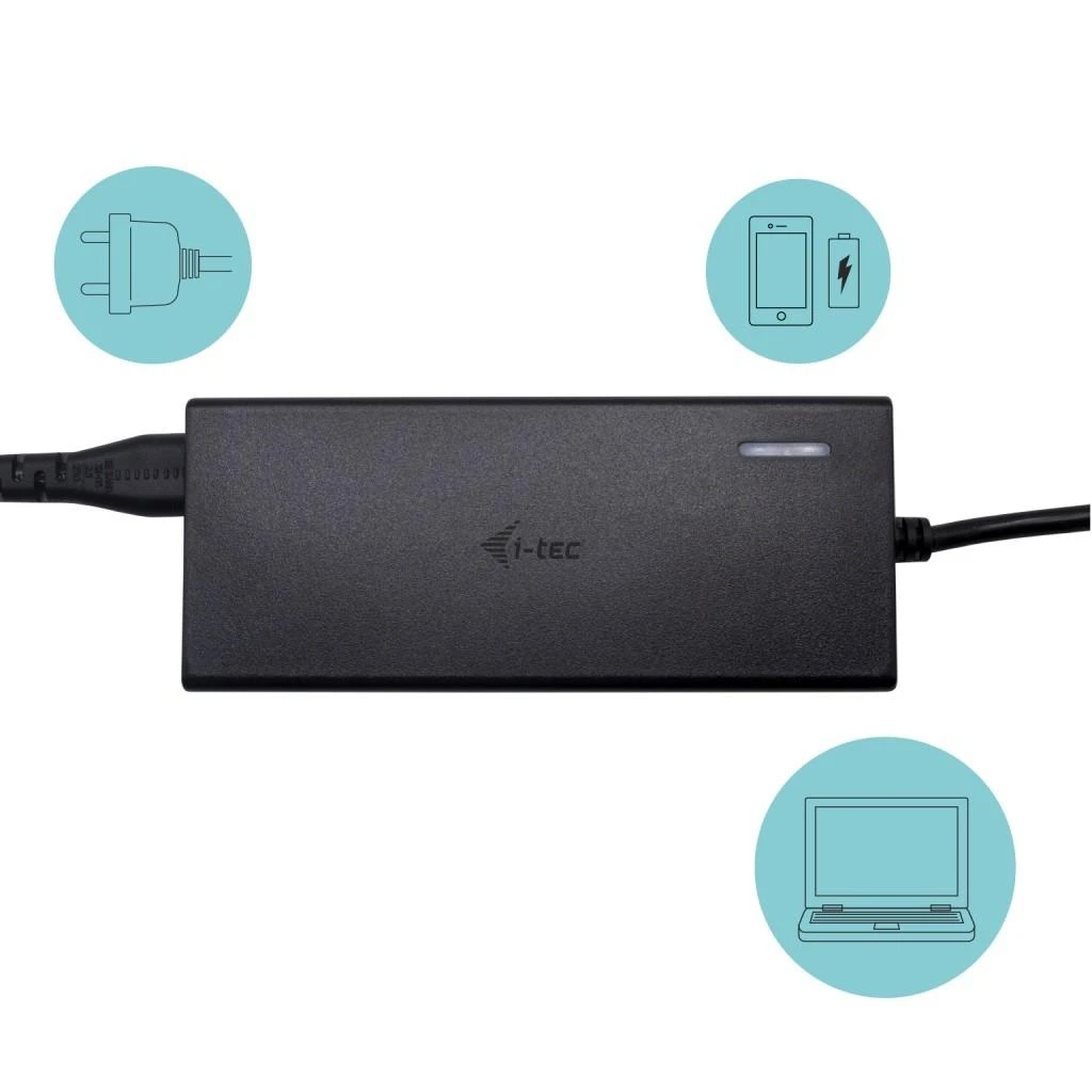 I-TEC USB-C Dual Ekranas MST DS 1x DP 1x HDMI 1x GLAN 3x USB 3.0 2xUSB 2.0 1xUSB-C-Datei 1xGarso / mikrofono lizdas 1x65W USB-C PD + įkroviklis 77W