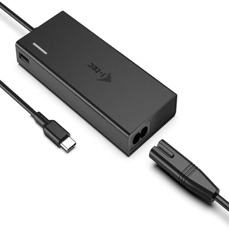 Juodas i-Tec USB šakotuvas su maitinimo jungtimi