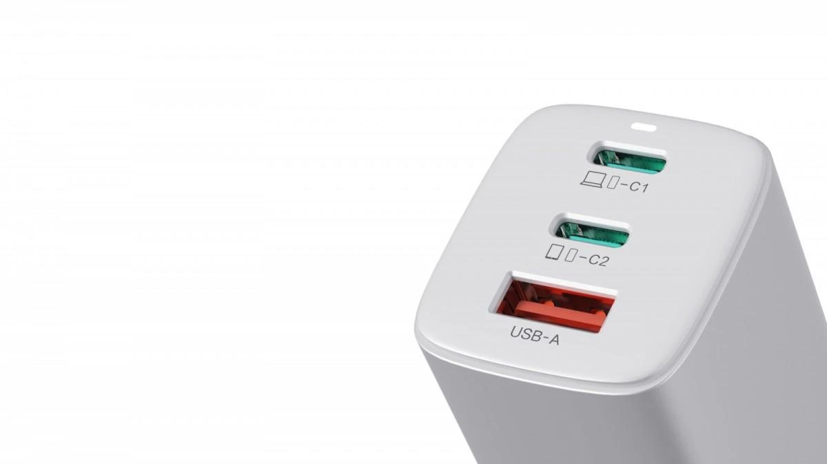 IBOX C-65 PD65W UNIVERSAL CHARGER GaN USB-C CABLE Juodas