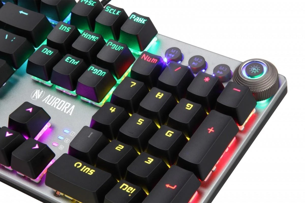Mechaninė žaidimų klaviatūra IBOX AURORA K-4 IKGMK4, su pašvietimu, US išdėstymas, KRGD Red Switch