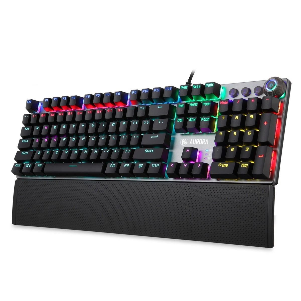 Mechaninė žaidimų klaviatūra IBOX AURORA K-4 IKGMK4, su pašvietimu, US išdėstymas, KRGD Red Switch