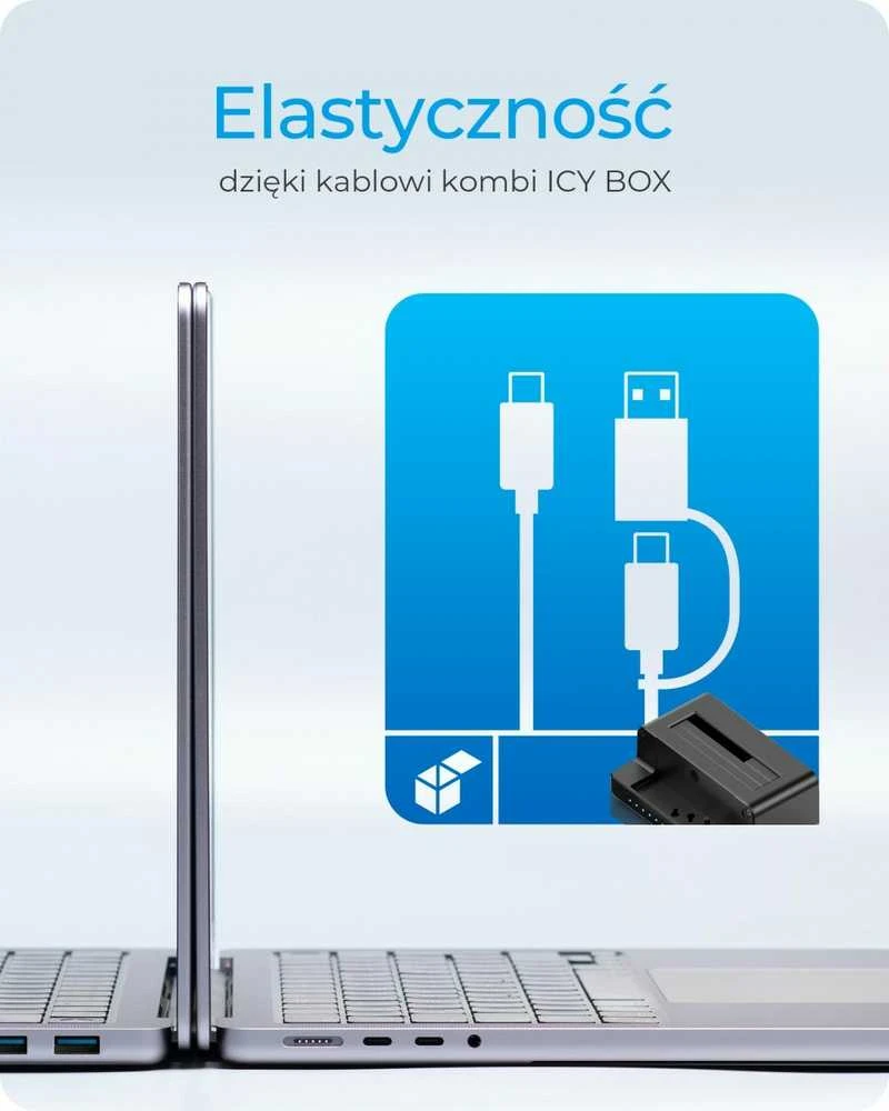 Icy Box Raidsonic | Ledinė dėžė | IB-2914MSCL-C31 M.2 NVMe SSD ir 2,5 colio / 3,5 colio SATA SSD / HDD prijungimo ir klonavimo stotis
