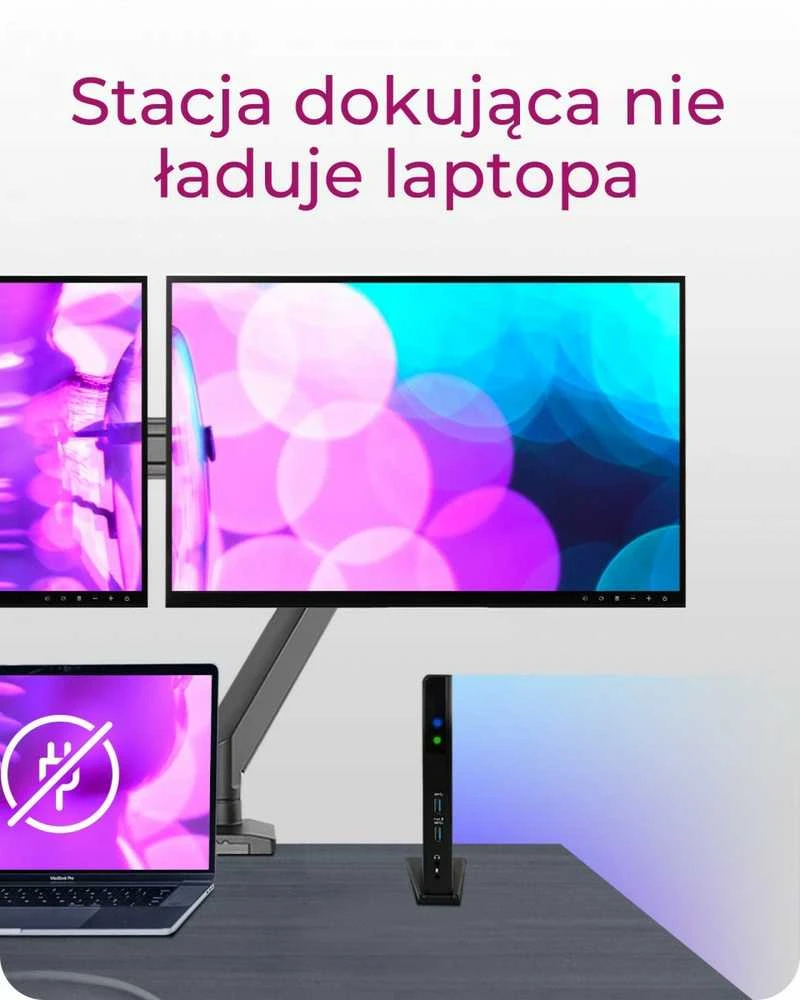 ICY BOX IB-DK2251AC kelių prijungimo stotelė nešiojamiesiems kompiuteriams ir kompiuteriams