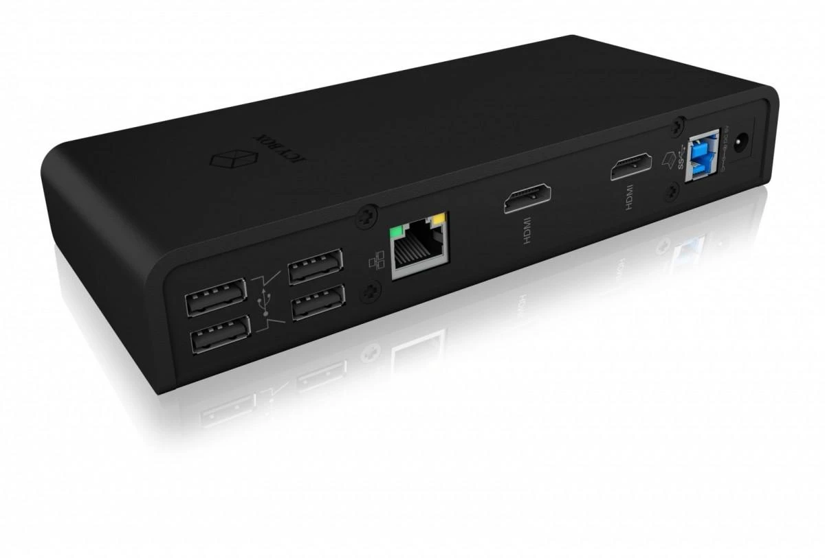 ICY BOX IB-DK2251AC kelių prijungimo stotelė nešiojamiesiems kompiuteriams ir kompiuteriams