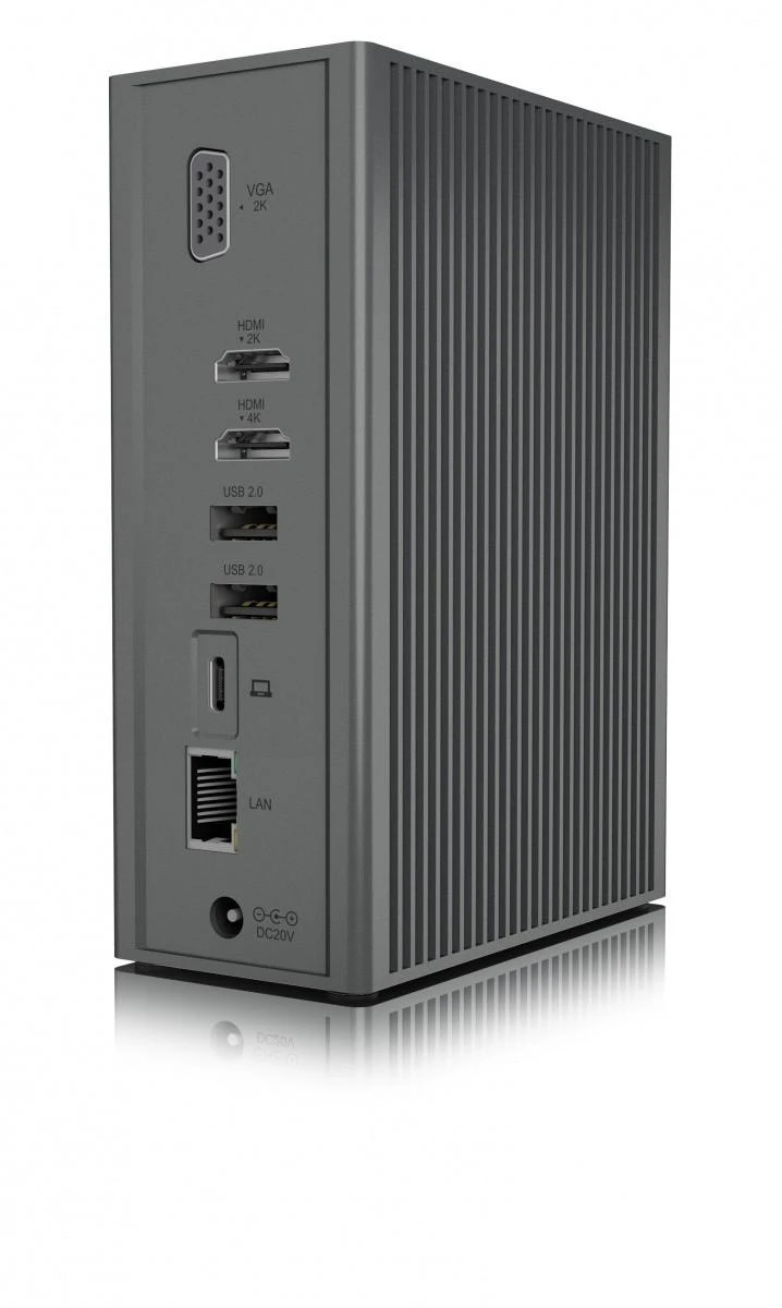 Raidsonic | Icy Box | IB-DK2262AC DockingStation | Dock | Ethernet LAN (RJ-45) jungtys 1 | VGA (D-Sub) jungtys quantity 1 | USB 3.0 (3.1 Gen 1) Type-C jungtys quantity 1 | USB 3.0 (3.1 Gen 1) jungtys quantity 3 | USB 2.0 jungtys quantity 3 | HDMI jungtys quantity 2 | Ethernet LAN | Garantija 24 mėn.
