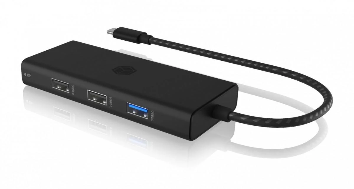 RaidSonic Icy Box IB-DK4011-CPD 7-in-1 USB Type-C prijungimo stotis su triguba vaizdo išvestimi