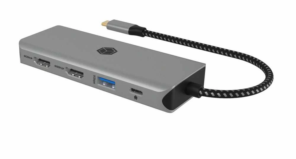 Icy Box adapteris - jungčių išdėstymas ir USB-C laidas