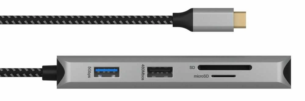 RAD ICY BOX IB-DK4012-CPD Vielinas USB 3.2 Gen 1 (3.1 Gen 1) Type-C Antracitas, Juoda