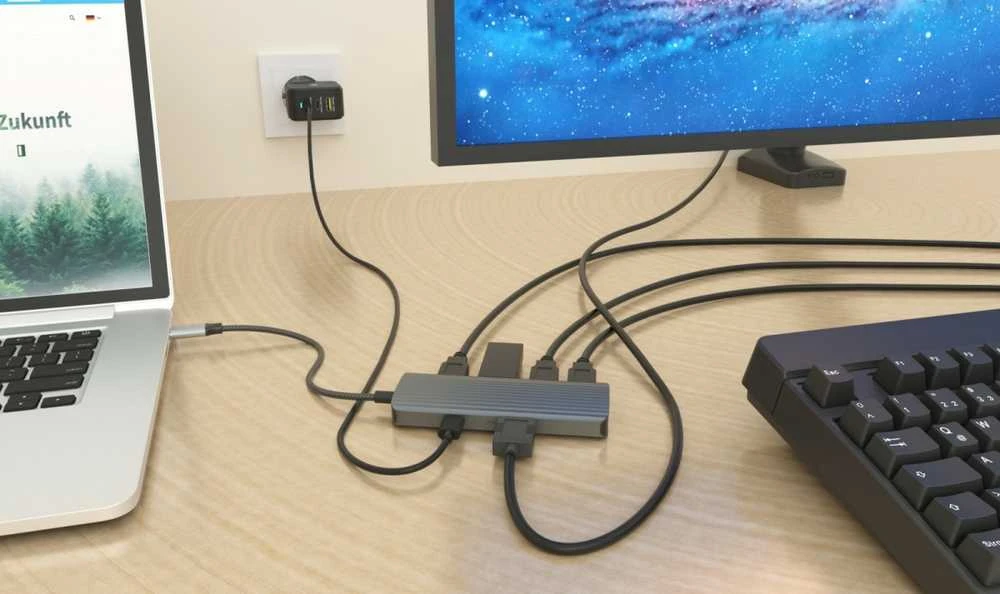 Icy Box Doko stotelė IB-DK4022a-CPD 6w1, HDMI,USB,PD