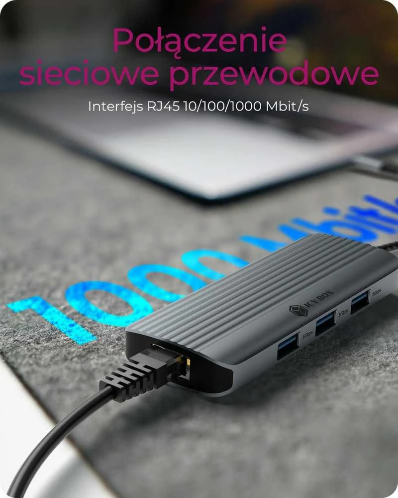 Nezatříděno Icy Box Doko stotelė IB-DK4034a-CPD 6w1, HDMI,USB,PD,LAN