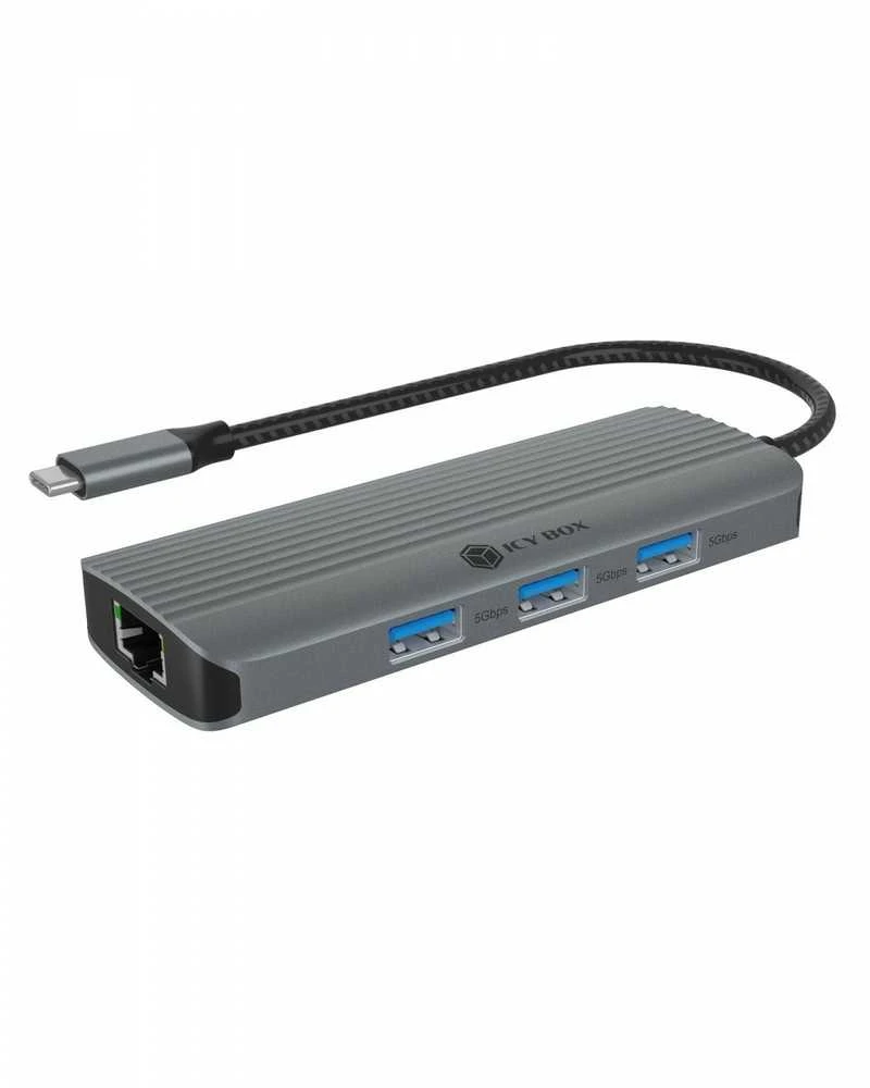 Nezatříděno Icy Box Doko stotelė IB-DK4034a-CPD 6w1, HDMI,USB,PD,LAN