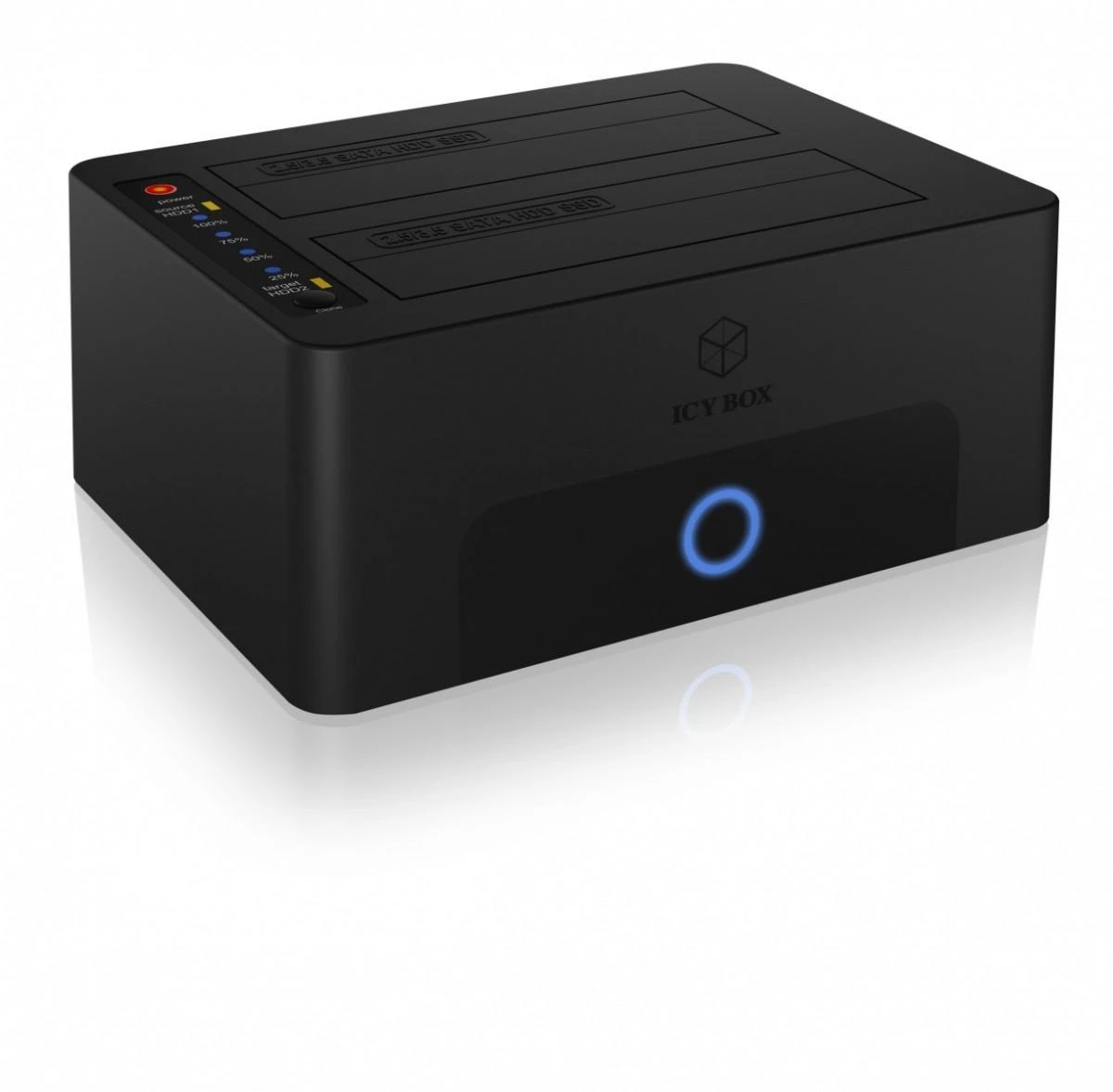 Icy Box „RaidSonic ICYBOX IB-1232CL-U3 2Bay“ prijungimo / klonavimo stotis, skirta 2,5 colio ir 3,5 colio HDD „Sata USB 3.2 Gen 1“