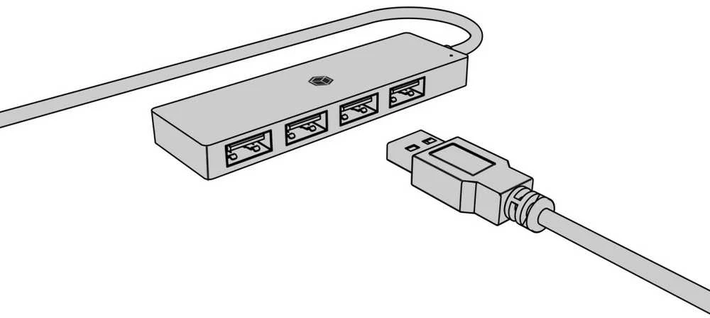 Icy Box Port IB-HUB1424-C3 4 prievadų USB A tipo šakotuvas, C/A tipo jungtis