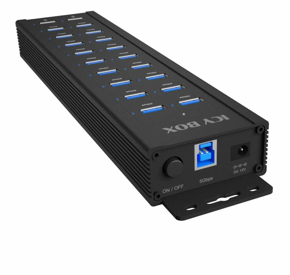 Raidsonic 20-in-1 USB HUB galinė jungčių panelė