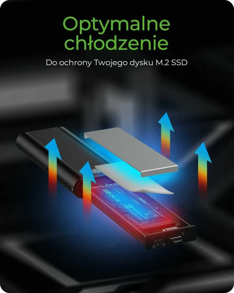 Icy Box „RaidSonic ICYBOX IB-1807MT-C31“ išorinis korpusas, skirtas M.2 NVMe SSD USB 3.2 Gen 2 Type-C