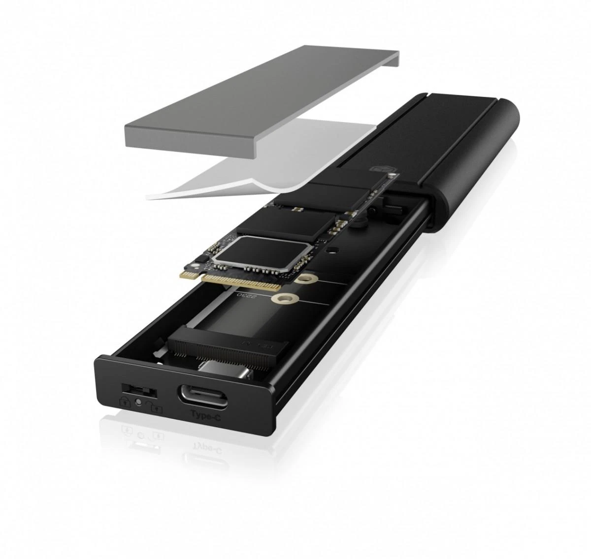 Icy Box „RaidSonic ICYBOX IB-1807MT-C31“ išorinis korpusas, skirtas M.2 NVMe SSD USB 3.2 Gen 2 Type-C