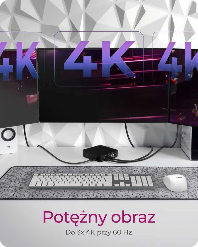 RAD „RaidSonic ICY BOX IB-DK4090-C“ 12 viename USB C tipo dokas su PD iki 100W